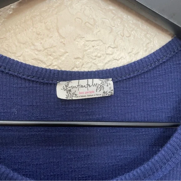 Free People Intimately Long Beach Indigo Blue Tank Top - Picture 7 of 10